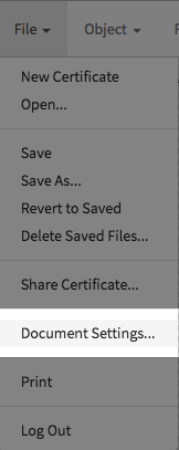 Document Settings Dialog