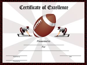 Football Certificate of Excellence