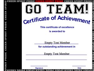 Go-Team-Achievement certificate