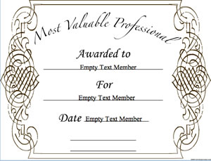Most Valuable Professional Certificate image