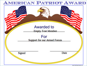 Patriot Award - Support for our Armed Forces