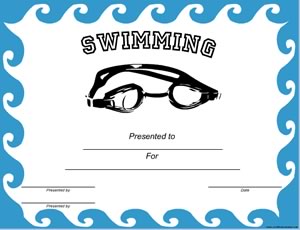 Swimming Certificate