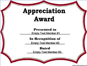 Appreciation Award for Boss's Day