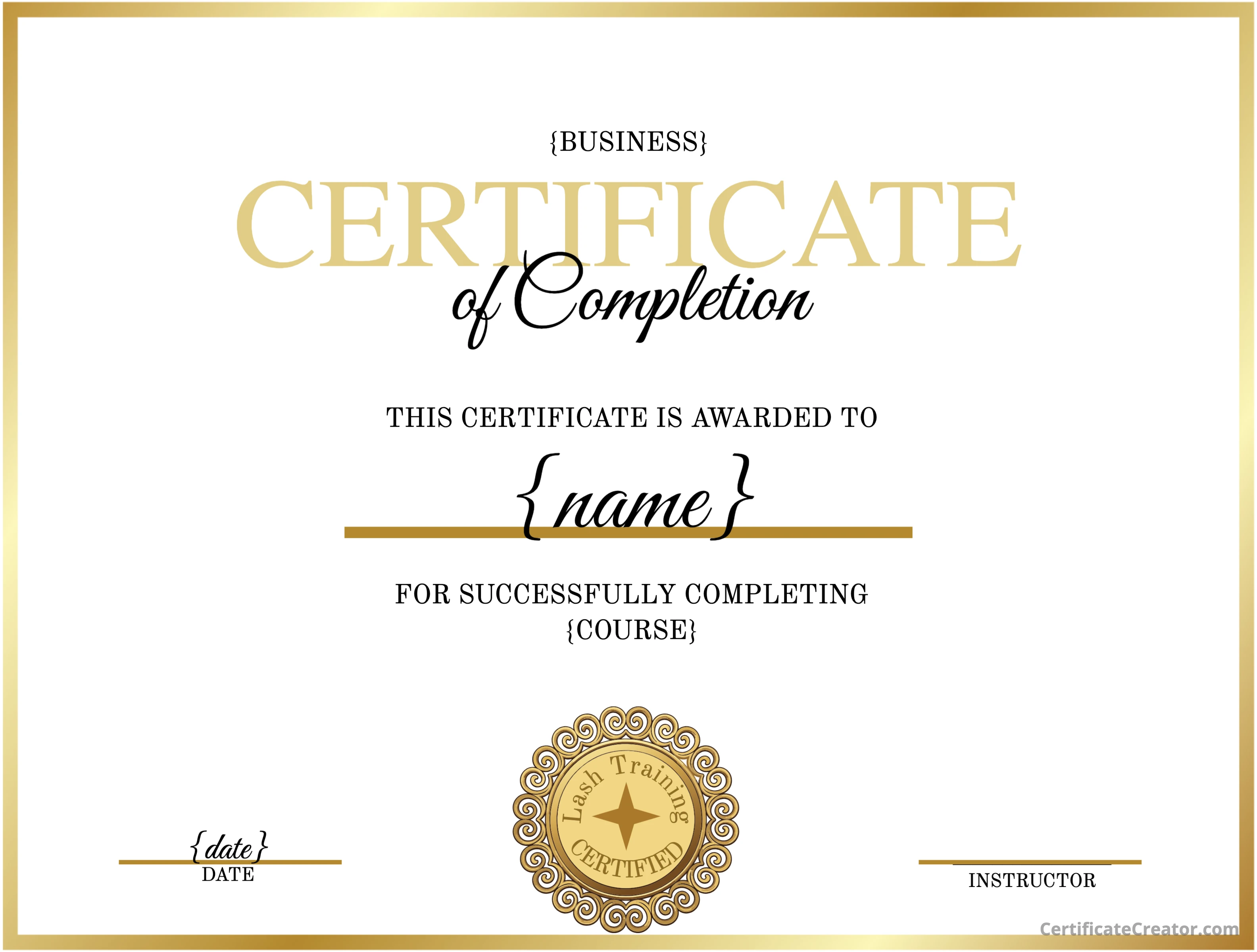 Minimalist Lash Training Certificate